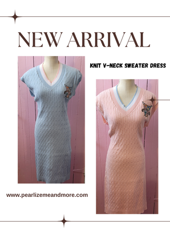 New Item - Cable Knit Varsity Sweater Dress