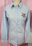 Button Down-Fitted Long Sleeve w/Sorority Shield