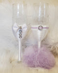 His and Her Wedding Wine Glasses